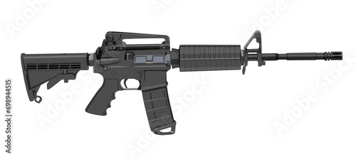 Assault Rilfe 15 (AR-15) Side View Vector Drawing photo