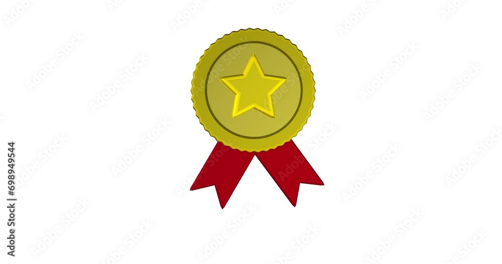 4k 3d prize gold medal for the top winner, symbol of winning ...