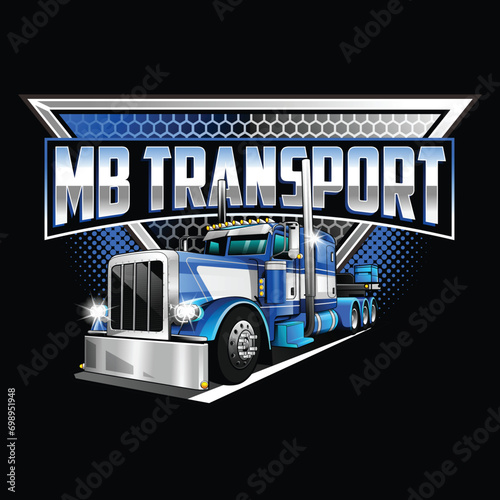 Truck vector logo illustration. Truck logo emblem logo template. vintage t shirt