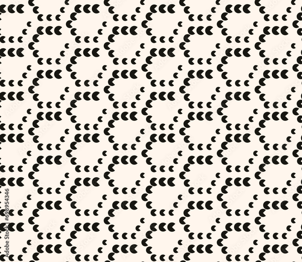 Halftone shapes seamless pattern Halftone shapes seamless pattern