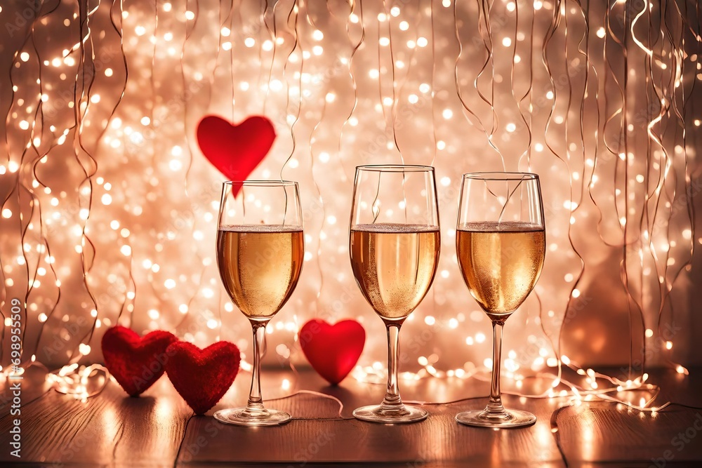 two glasses of champagne