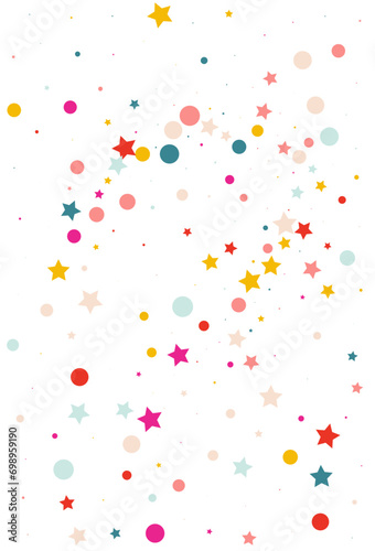 Rainbow Dot Invitation Vector White Background.