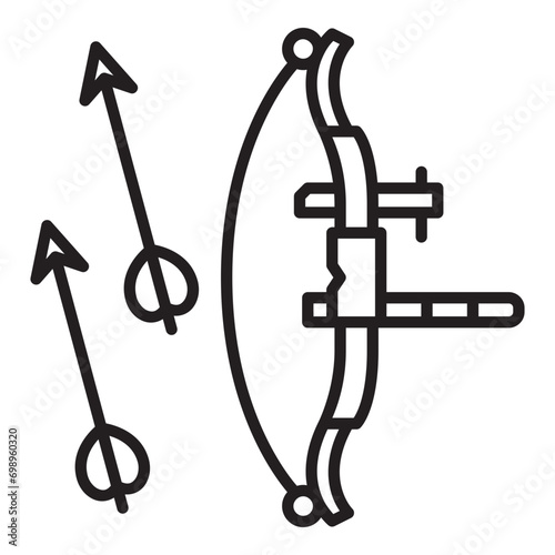 Archery line icon
