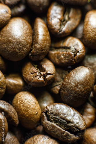 Coffee beans close up