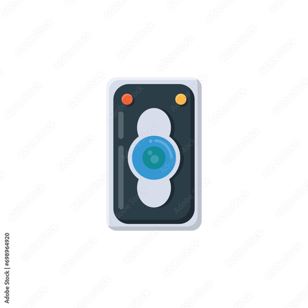 Simple camera icon full color flat design style isolated by white color Simple camera icon full color flat design style isolated by white color