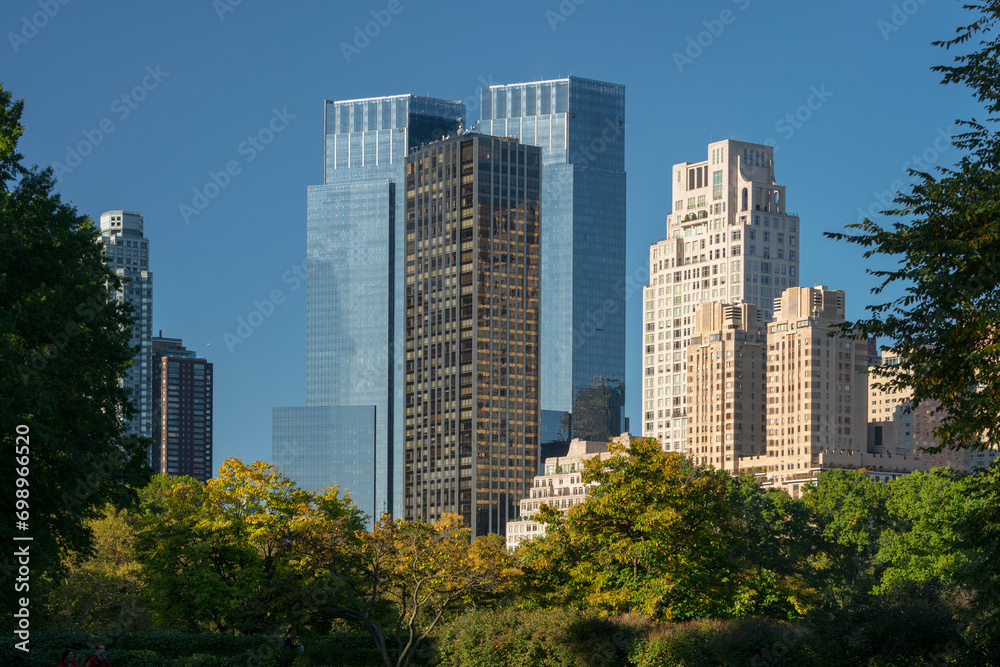 Hochhäuser am Central Park, Manhatten, New York City, New York, USA