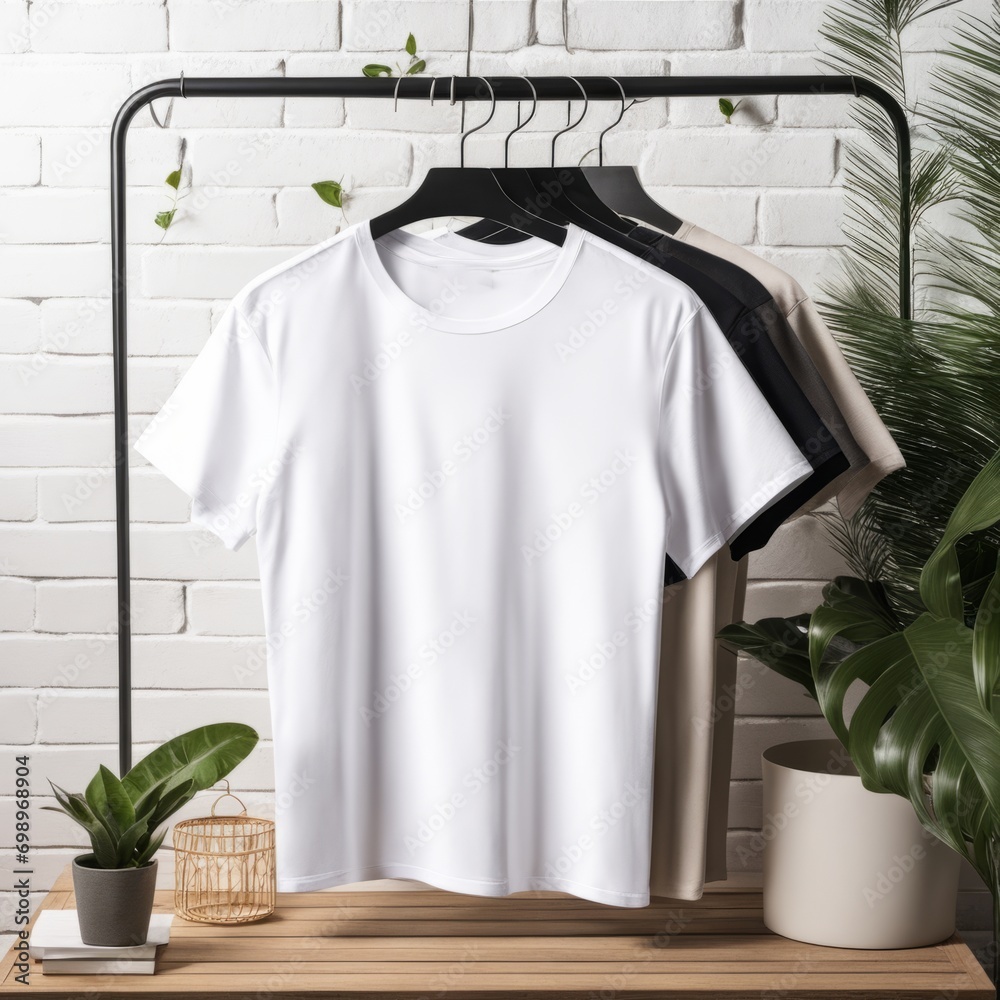T-shirt design, blank white shirt, front isolated. Mock up template for design print. T-shirt design, blank white shirt, front isolated. Mock up template for design print.