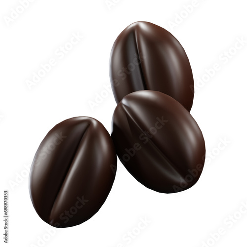 3D Coffee Bean Illustration