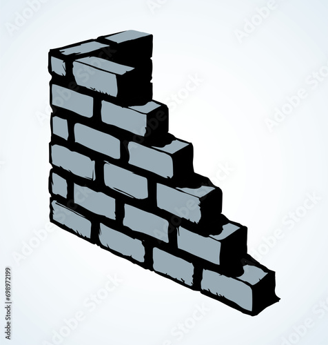 Brick wall. Vector drawing pattern
