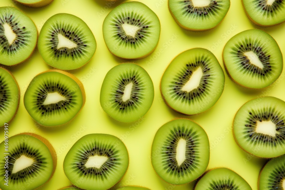Fototapeta premium Exotic Kiwi background. Food fresh organic. Generate Ai