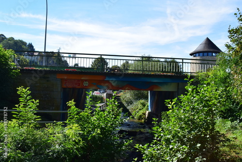 bridge in a park photo