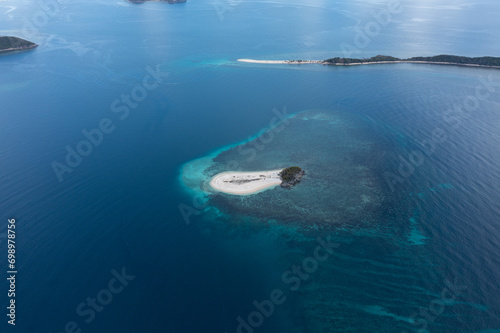 Aerial view of a group of Calamianes islands