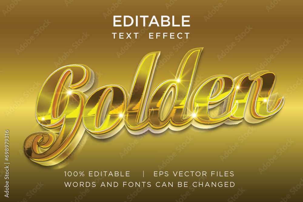 Luxurious Silver and Golden Editable Text Effect Vector Luxurious Silver and Golden Editable Text Effect Vector