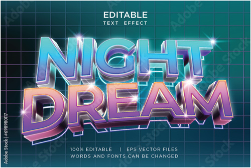 Vibrant Neon Night Light Editable Text Effect