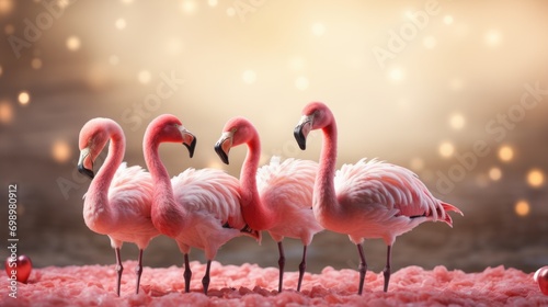 Flamingo love in pink