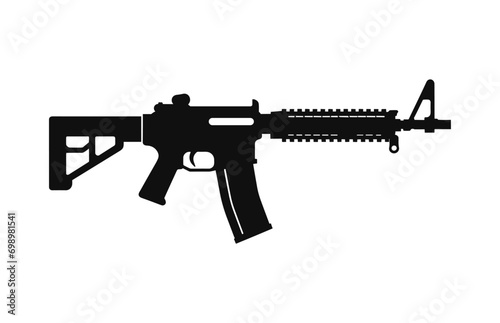 Weapon Silhouette black Vector Clipart isolated on a white background photo