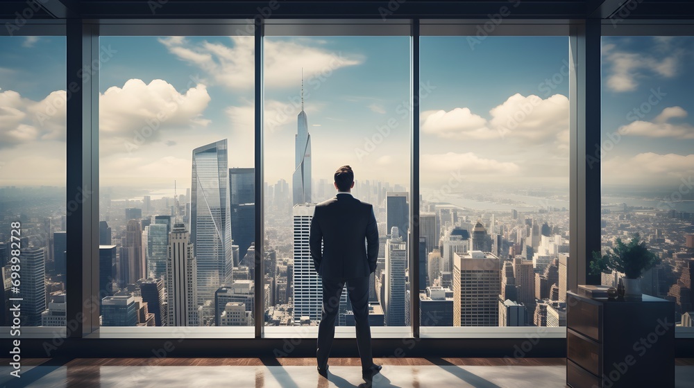 man looking at the city man looking at the city