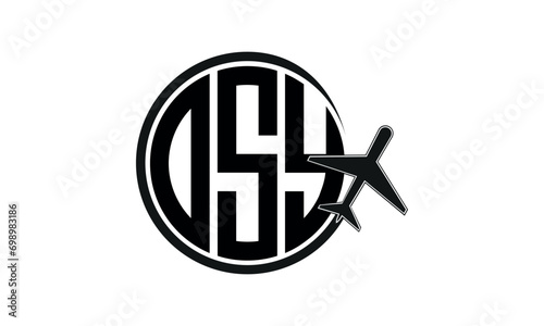 OSY three initial letter circle tour & travel agency logo design vector template. hajj Umrah agency, abstract, wordmark, business, monogram, minimalist, brand, company, flat, tourism agency, tourist