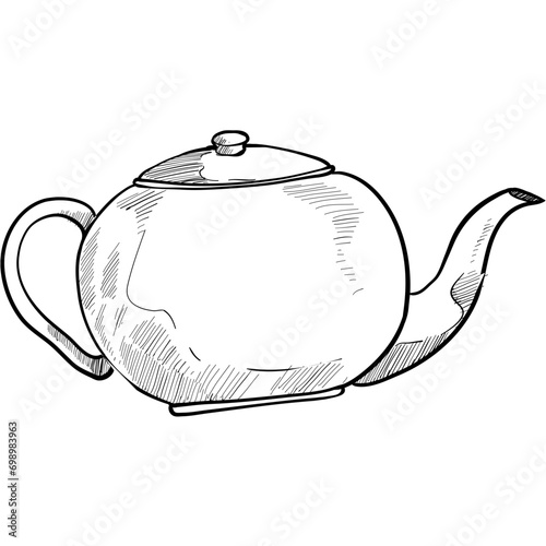 teapot handdrawn illustration