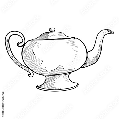 teapot handdrawn illustration