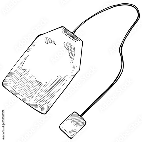 tea bag handdrawn illustration