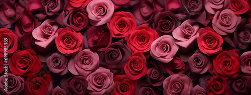 Valentine s day red roses background dark red and light purple