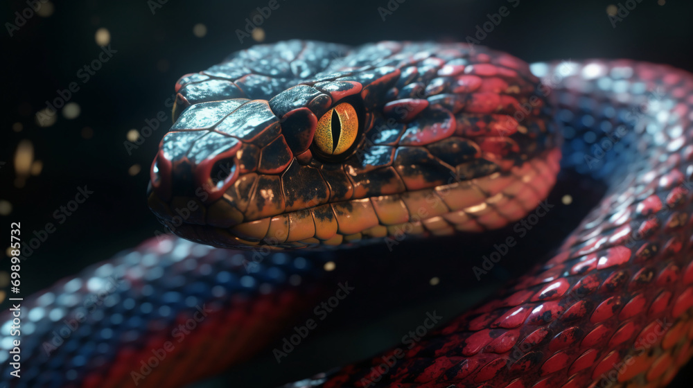 close up of a snake in a studio close up of a snake in a studio
