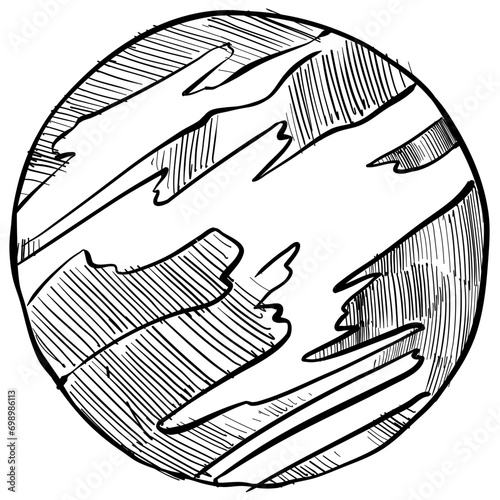 planet handdrawn illustration