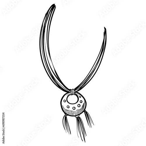 necklace handdrawn illustration