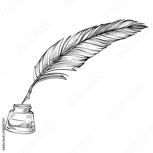 quill handdrawn illustration
