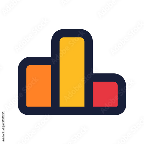 podium flat line icon