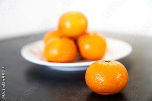 oranges on a plate