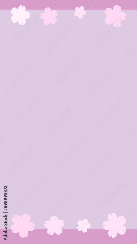 16:9 シンプルな桜の花びら和風な紫壁紙⭐︎
