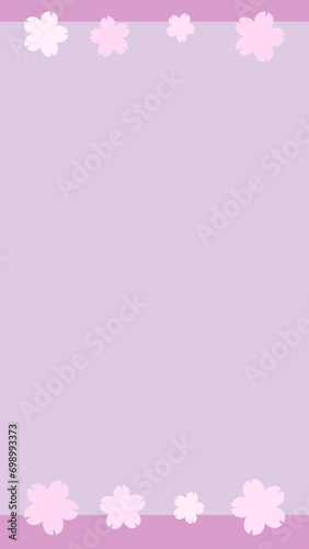 16:9 シンプルな桜の花びら和風な紫壁紙⭐︎ © Flandern