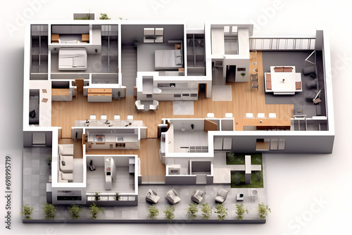 3d interior architectural design in the house