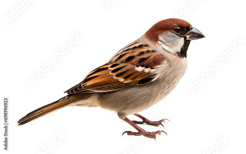 Whispering Wings of the Sparrow Isolated on Transparent Background PNG.