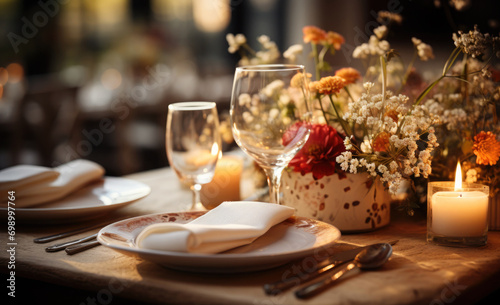 christmas , wedding dinner table setting