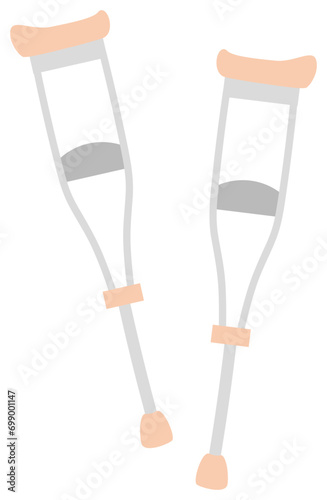 crutches vector illustration