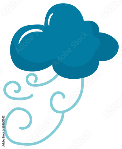 wind rain vector illustration