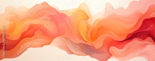 Abstract background in Peach Fuzz shade, banner with space for text. Concept: Delicate color of the year for design and cover.