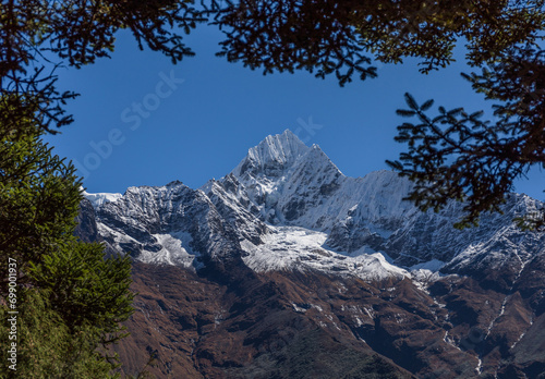 Snow Covered Mount Thamserku, Everest Region, Nepal