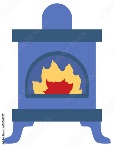 heating furnace vector illustration