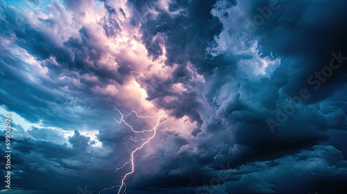 lightning in the sky, Flash of lightning on dark background. Thunderstorm, Lightning thunderstorm flash over the night sky. Concept on topic weather, cataclysms hurricane, Typhoon, tornado, storm