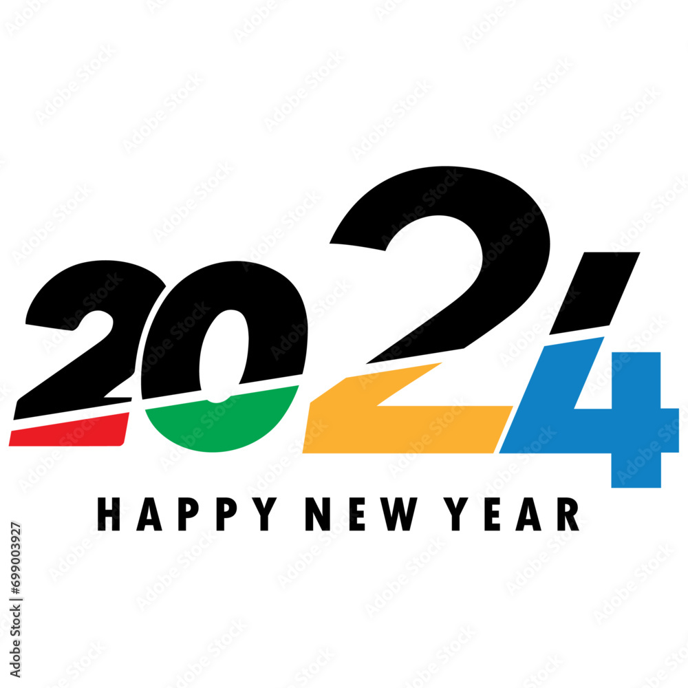 Vetor De Happy New Year 2024 Greeting Concept For 2024 New Year vetor-de-happy-new-year-2024-greeting-concept-for-2024-new-year