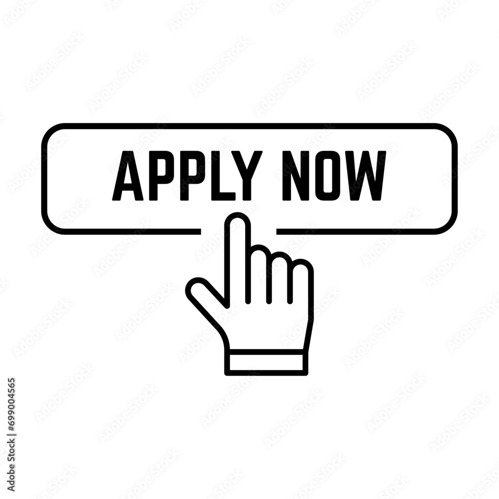 Apply now job submit button icon. Vector apply now button. Apply now job submit button icon. Vector apply now button.
