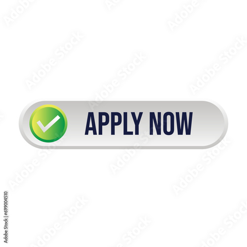 Apply now job submit button icon. Vector apply now button.