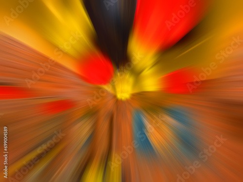 Multicolored background. Motion blur with zoom effect.