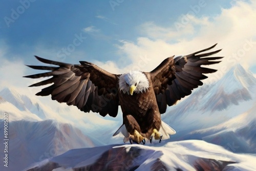 bald eagle in flight © Iqra