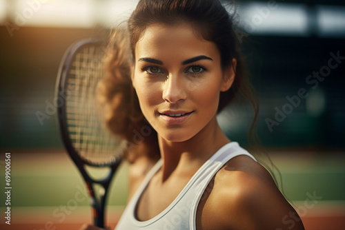 Professional tennis player competitive facial expression Generative AI picture © Tetiana