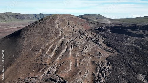 Piton Chisny on Reunion Island panoramic drone view  photo